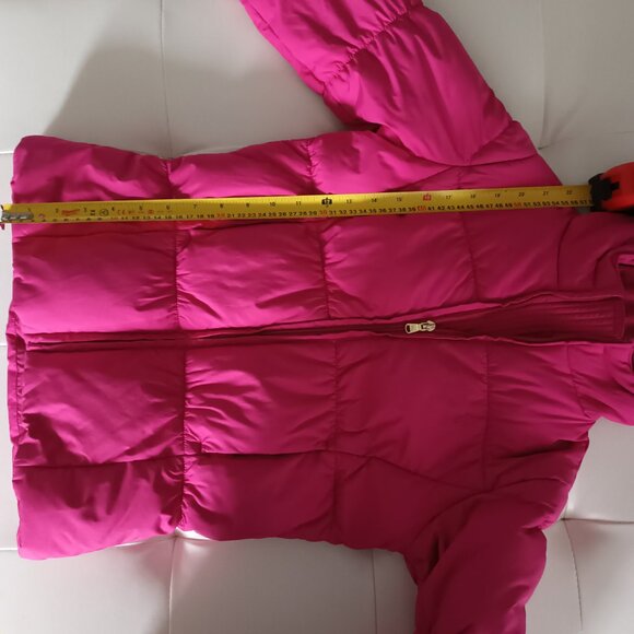 Ralph Lauren Girls Bright Pink Down and Feather Hooded Puffer Jacket Size M/8-10 - Picture 12 of 12